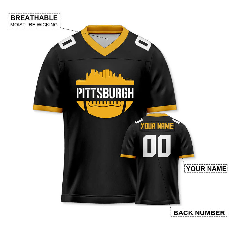 Custom Football Jersey With Pittsburgh City Souvenir Fashion Football Shirt